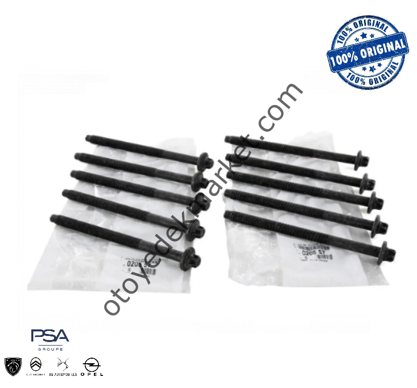 Citroen Berlingo (2018-2024) 1.5 BlueHdi Silindir Kapağı Saplama Takımı (Orijinal)