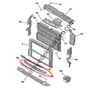 Peugeot 308 (2022-2023) Ön Panel Hava Yönlendirme Modülü Sızdırmazlığı (Orijinal)