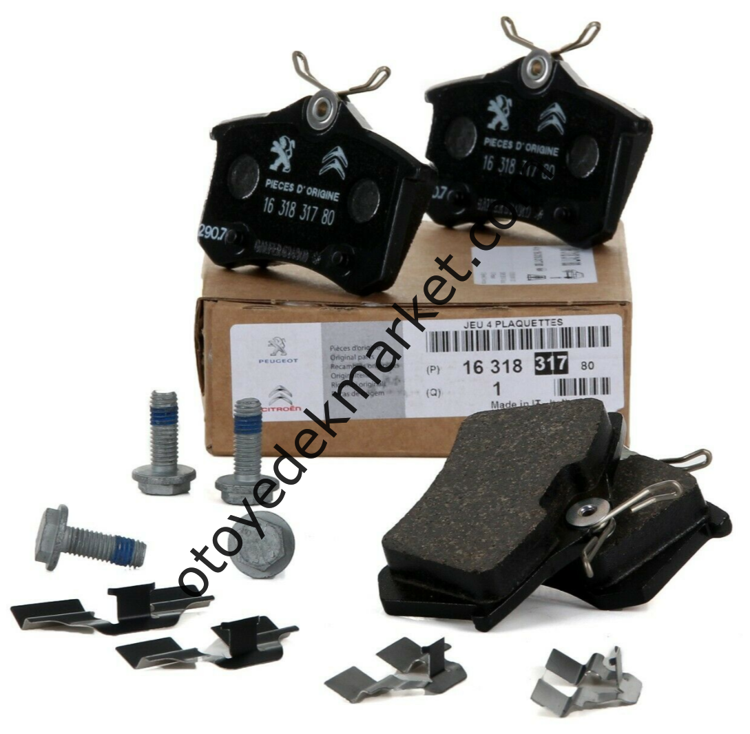 PEUGEOT 208 DİSKLİ ARKA FREN BALATA TAKIMI (ORJİNAL)