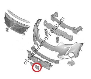 Peugeot 2008 (2020-2023) Ön Tampon Radar Kapağı (Orijinal)