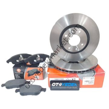 Peugeot 207 (2006-2011) 1.6 Ön Fren Disk ve Balata Takımı (Orijinal Eurorepar)