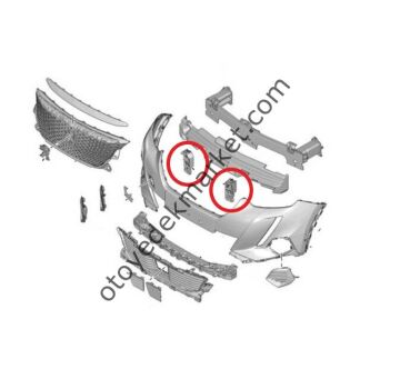 Peugeot 2008 (2020-2024) Ön Tampon Tutucu (Orijinal)