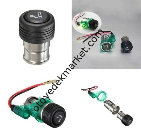 Yeşil Işıklı Çakmak 12V