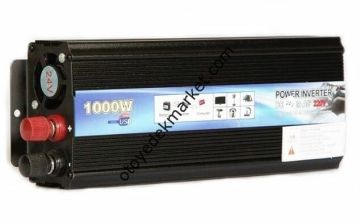 İnverter Dönüştürücü USB'li 24V-220V 1000 Watt