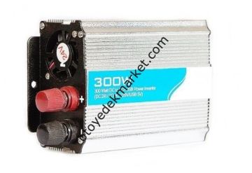 İnverter Dönüştürücü USB'li 24V-220V 300 Watt