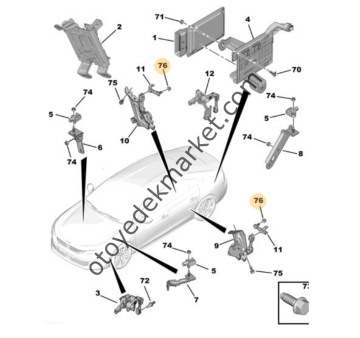 Peugeot 508 (2019-2023) Arka Yükseklik Sensörü Somunu (Orijinal)
