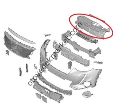 Peugeot 2008 (2020-2023) Ön Panjur Üst Plastiği (Orijinal)