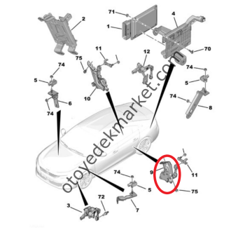 Peugeot 508 (2019-2023) Arka Yükseklik Sensörü (Orijinal)