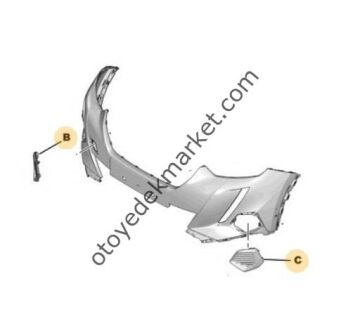 Peugeot 2008 (2020-2023) Ön Tampon Sis Far Kapak Takımı (Orijinal)