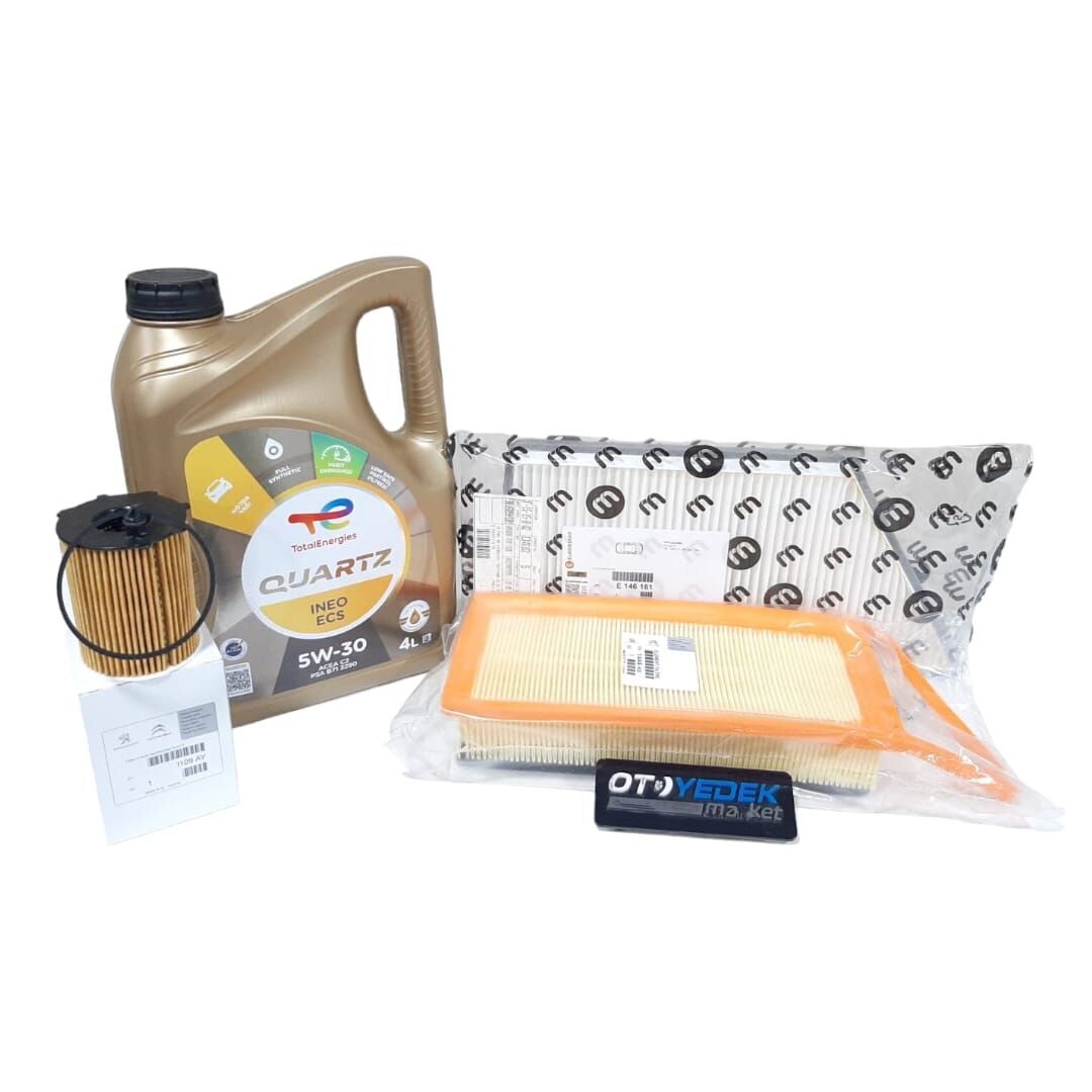 Peugeot 206 (2011-2012) 1,4 Hdı Filtre Seti Mazot Filtresiz (Orijinal) +5w30 Motor Yağı