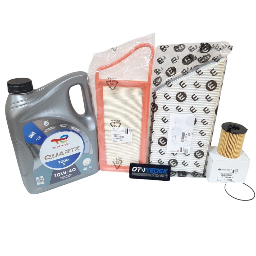 Peugeot 206 (2003-2011) 1.4 Hdı Filtre Seti Mazot Filtresiz +10w40 Yağ (Orijinal)