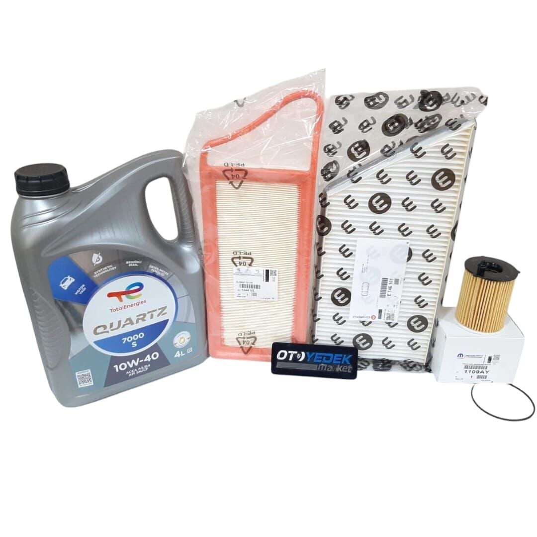 Peugeot 206 (2003-2011) 1.4 Hdı Filtre Seti Mazot Filtresiz +10w40 Yağ (Orijinal)