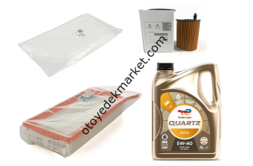 Peugeot 206 (2003-2010) 1.4 Hdı Filtre Seti Mazot Filtresiz+ 5w40 Motor Yağ (Orijinal)