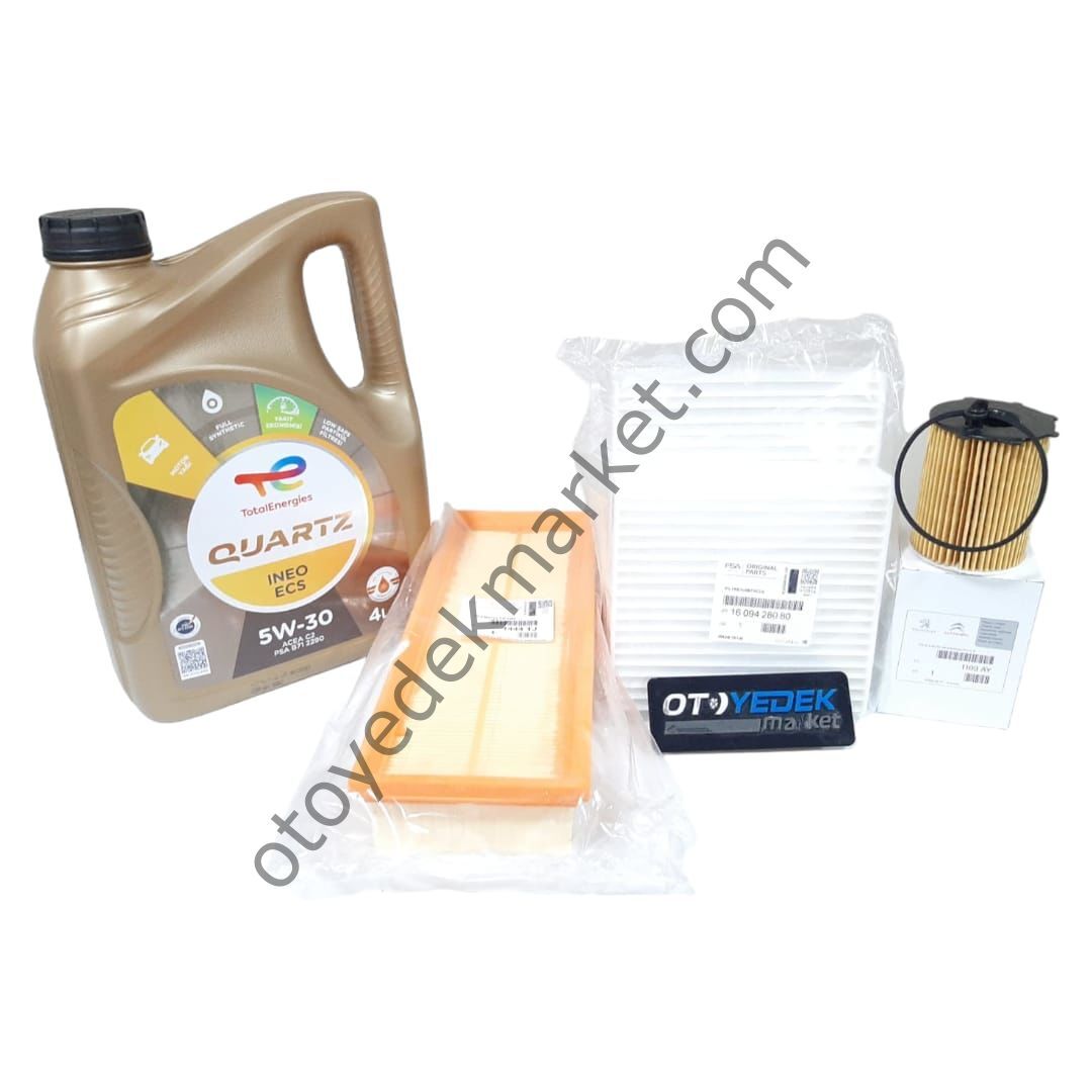 Peugeot 207 (2006-2011) 1,6 Hdi Filtre Seti Mazot Filtresiz (Orijinal)+5w30 Yağ