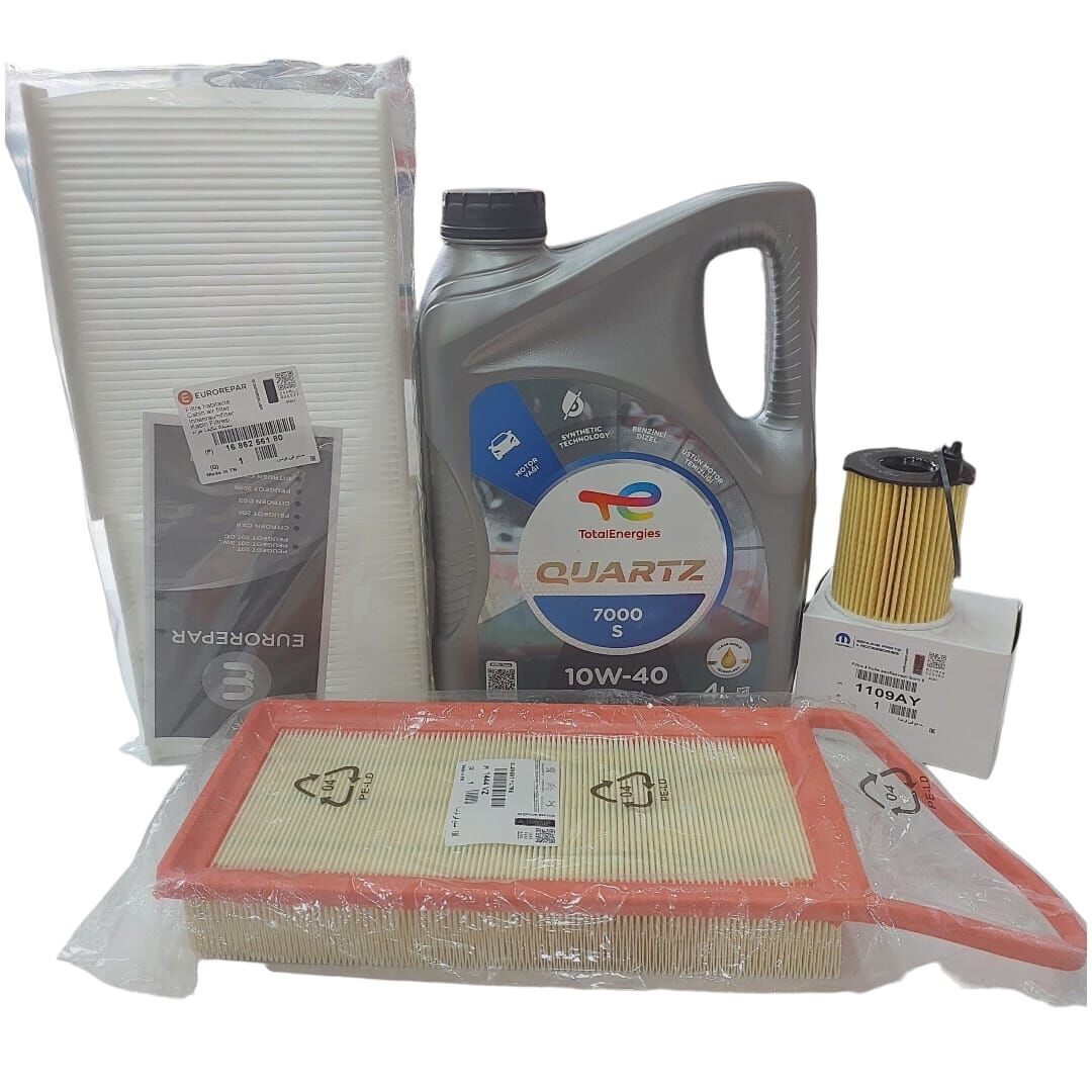 Peugeot 207 (2006-2011) 1.4 Hdı Filtre Seti Mazot Filtresiz  + 10w40 Yağ (Orijinal)
