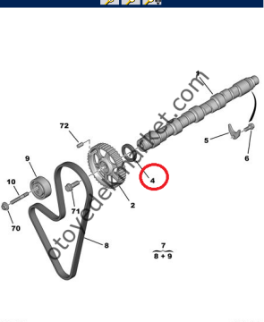 PEUGEOT 306 1,6 BENZİNLİ EKSANTRİK KEÇESİ (ORİJİNAL)