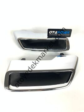 Peugeot 508 (2018-2022) Arka Tampon Difüzör Krom Egsoz Çerçevesi (İthal)