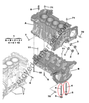 Peugeot 508 (2019-2022) 1.6 Turbo Benzinli Silindir Blok Saplaması (Orijinal)