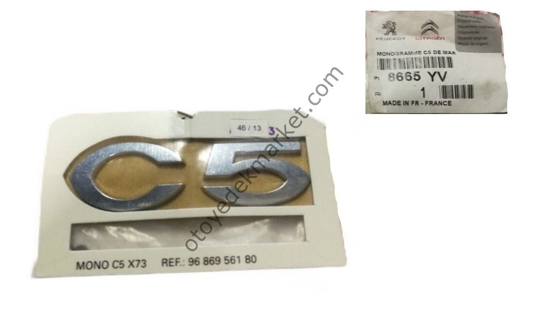 CİTROEN C5 (2008-2011) C5 YAZISI (ORİJİNAL)