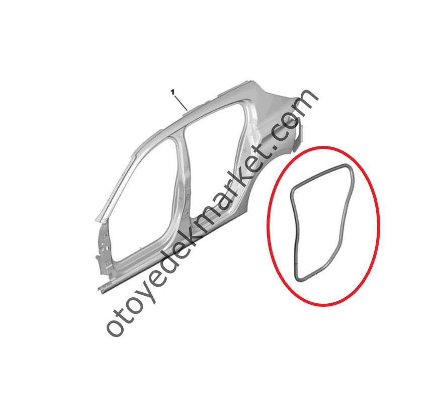 Peugeot 308 (2022-2023) Arka Kapı Çerçeve Lastik Fitili (Orijinal)