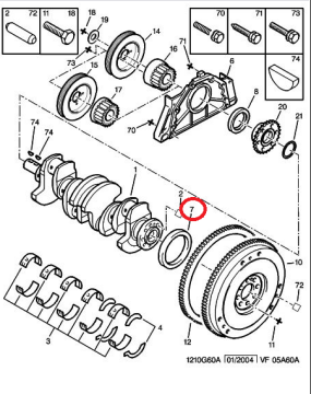 PEUGEOT 306 (1994-2001) 2.0 HDİ KRANK ARKA KEÇE (İTHAL)