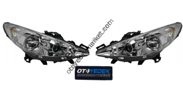 Peugeot 207 (2006-2012) Mercekli Far Takımı Sağ Ve Sol Takımdır (Depo)