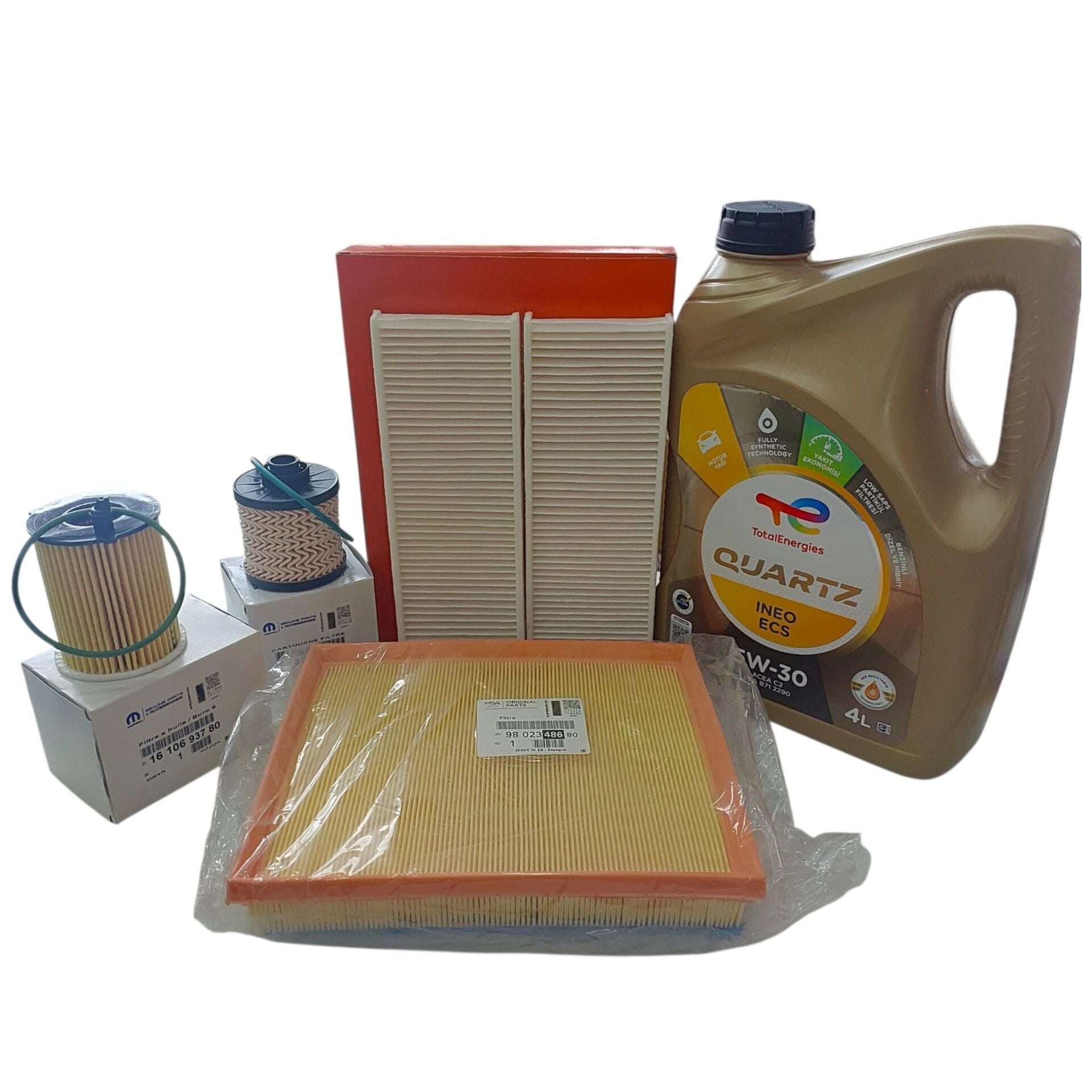 Peugeot 301 (2017-2018) 1.6 Bluehdı Euro6 Filtre Seti + 5W30 Yağ (Orijinal)
