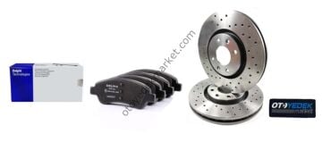 Citroen Berlingo (2003-2008) 1,4 Dizel Benzinli Delikli Spor Ön Fren Disk Ve Balata Takımı (Delphi-Fsb)