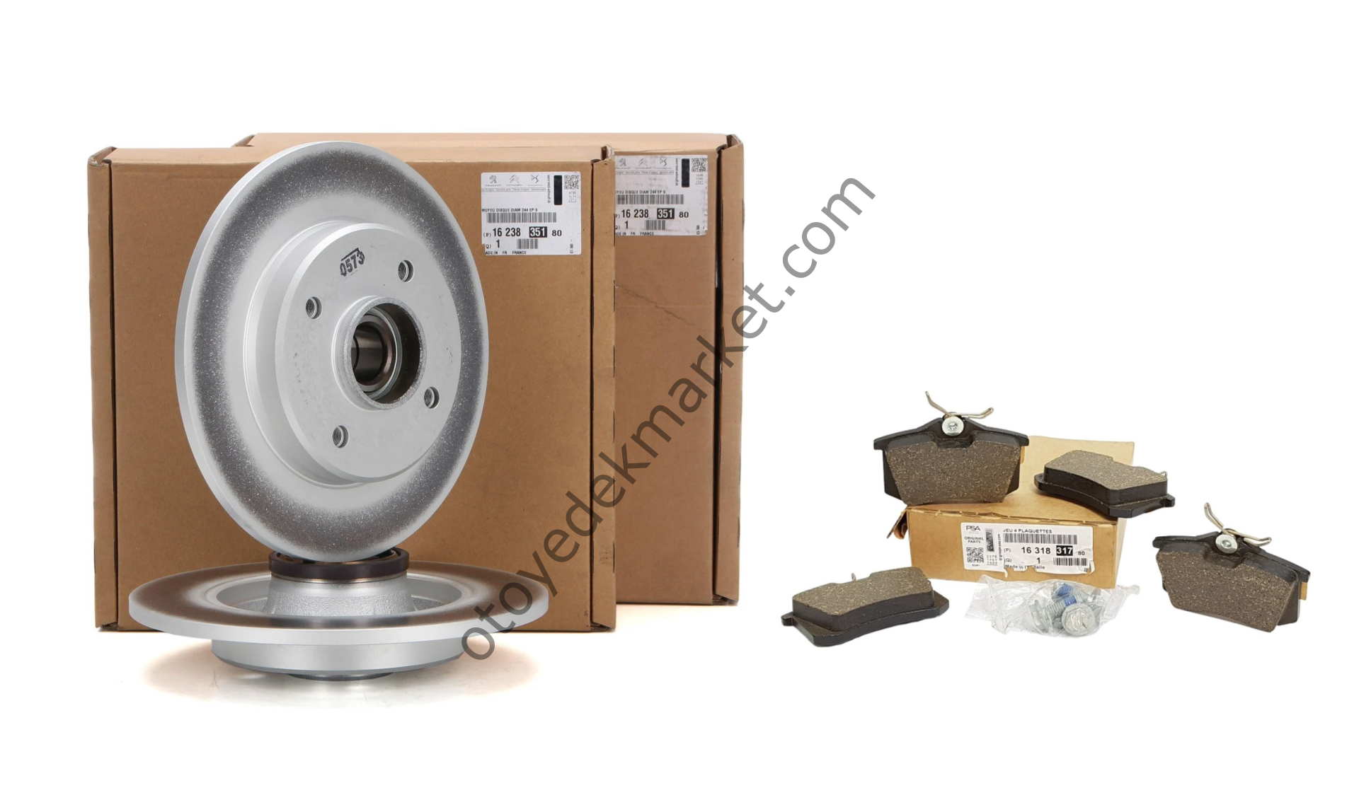 Citroen C3 Aircross (2017-2024) 1.5 Arka Fren Disk ve Balata Takımı (Orjinal)