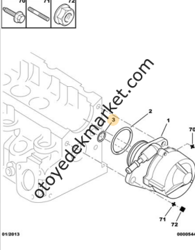 Citroen Berlingo (2003-2008) 1.9 Vakum Pompa Oringi (Orijinal)