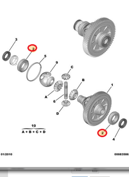 Citroen C2 (2003-2009) Diferansiyel Rulmanı (Snr)