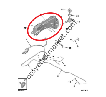 Peugeot 3008 (2016-2024) Silecek Su Deposu (Orijinal)