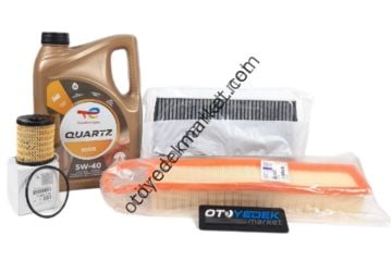 CİTROEN C3 2015 SONRASI BENZİNLİ  FİLTRE SETİ +MOTOR YAĞI 5w40 (ORİJİNAL)