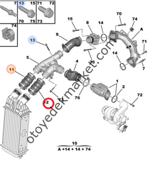 Citroen C4 Cactus (2012-2017) 1,6 Hdi Turbo Radyatör Hortumu (İthal)