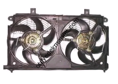 PEUGEOT 106  FAN MOTORU CİFTLİ KOMPLE 2 adet fan motoru 1 adet fan davlumbazı