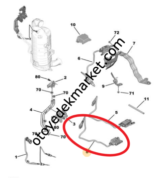 Citroen Berlingo (2019-2025) 1.5 Dizel Azot Oksit Sensörü (Orijinal)