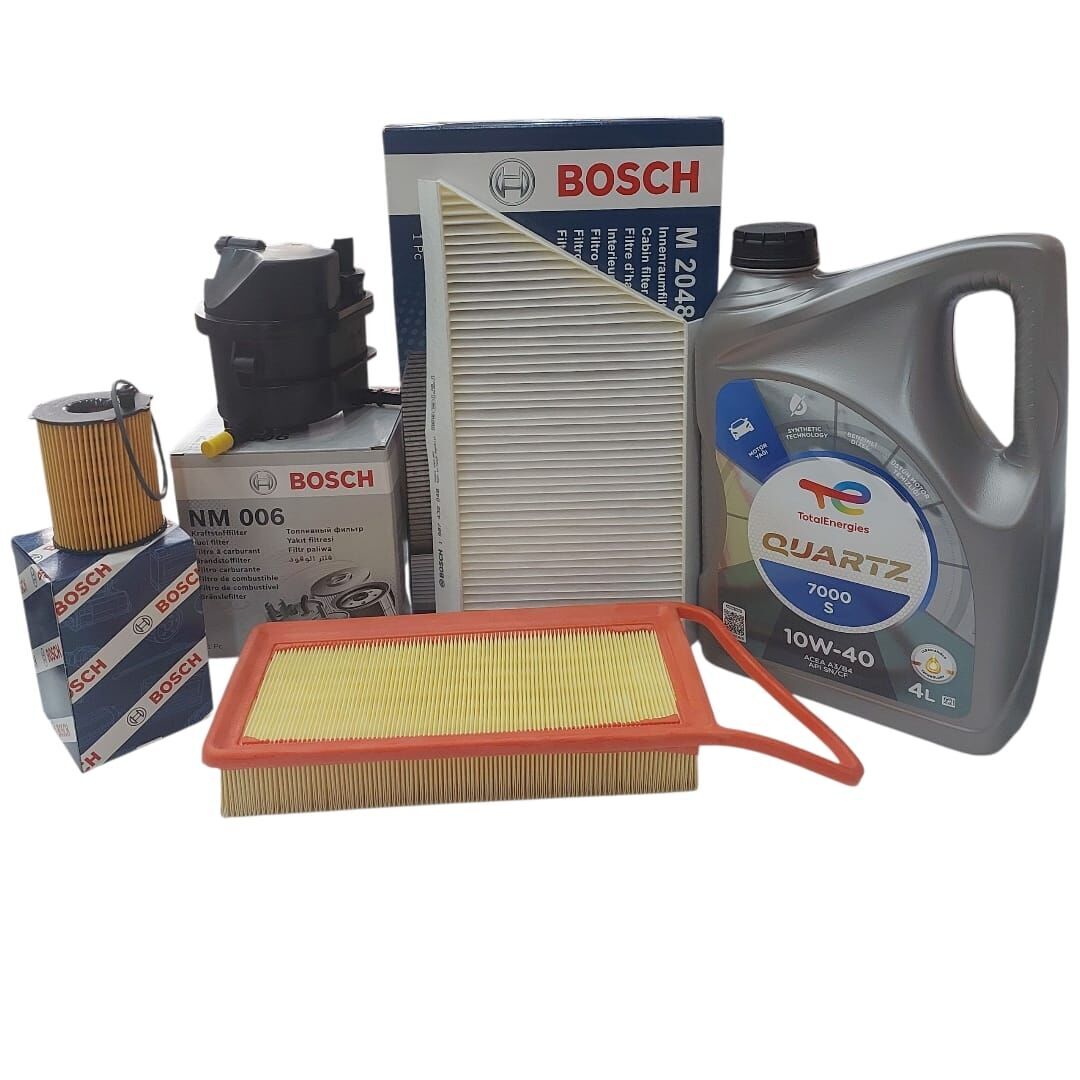 Peugeot 206 (2003-2011) 1.4 Hdi Filtre Bakım Seti (Bosch) Ve 10w40 Motor Yağ (Bosch)
