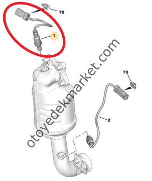 Peugeot 208 (2021-2024) 1.2 Turbo Benzinli 110 Hp Oksijen Sensörü - Üst (Delphi)