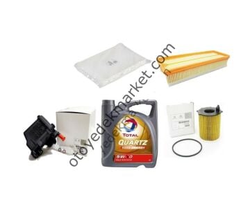 Citroen C4 Grand Picasso (2002-2010) 1,6 Hdi Filtre Seti +5W30 Motor Yağı (Orijinal)