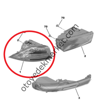 Peugeot 508 (2023-2025) Sağ Arka Stop Lambası (Orijinal)