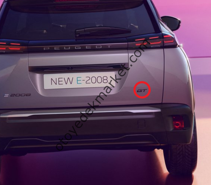 Peugeot 2008 (2023-2024) Arka ''GT'' Yazısı (Orijinal)