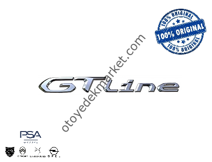 Peugeot 208 (2020-2023) Sol Arka Çamurluk ''GT Line'' Yazısı (Orijinal)