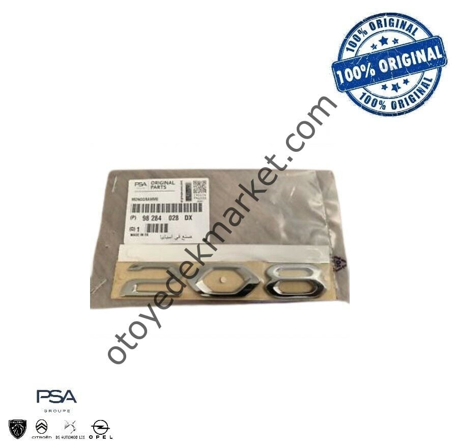 Peugeot 208 (2020-2023) Ön Tampon ''208'' Yazısı (Orijinal)