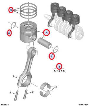 PEUGEOT 406 2,0 BENZİNLİ PİSTON SEKMAN TAKIMI (KİNG)