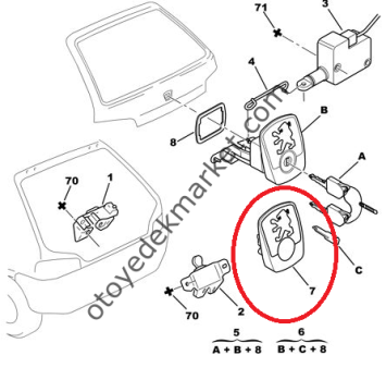 PEUGEOT 106 BAGAJ ARMASI (ORJİNAL)