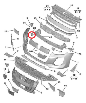 Peugeot 208 (2020-2026) Ön Tampon Mesnedi Sağ (Orijinal)