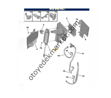 Peugeot 508 Kapasitör Muhafaza (Orijinal)