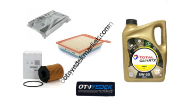 Peugeot 508 (2011-2015) 1.6 Hdi Euro 5 Filtre Bakım Seti Mazot Filtresiz (Orijinal) Ve 5w30 Motor Yağı