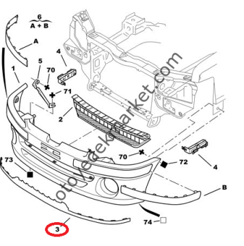 PEUGEOT 106 GTI ÖN TAMPON ALT SPOİLERİ (ORJİNAL)