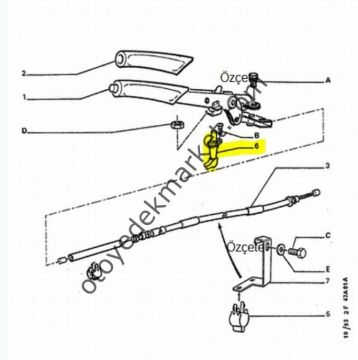 PEUGEOT 106 EL FREN MÜŞÜRÜ  (ORİJİNAL)